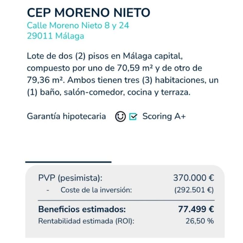 Andres J Reche| altadares.com|Inversión inmobiliaria|Urbei|Operaciones de inversión|Rentabilidad de inversión| ROI|
