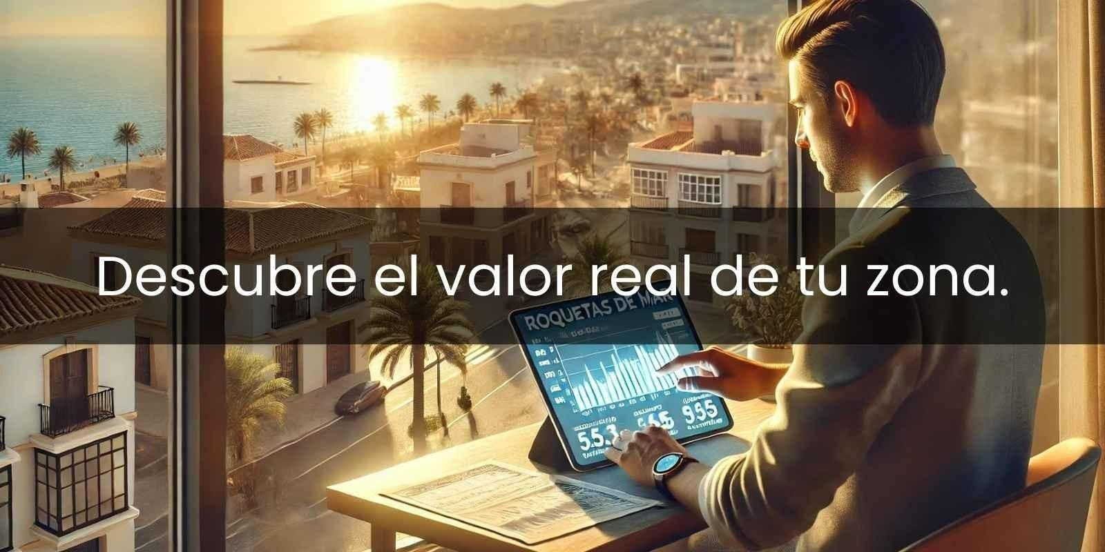 ¿Dónde puedo consultar el valor medio de casas en Roquetas de Mar?
