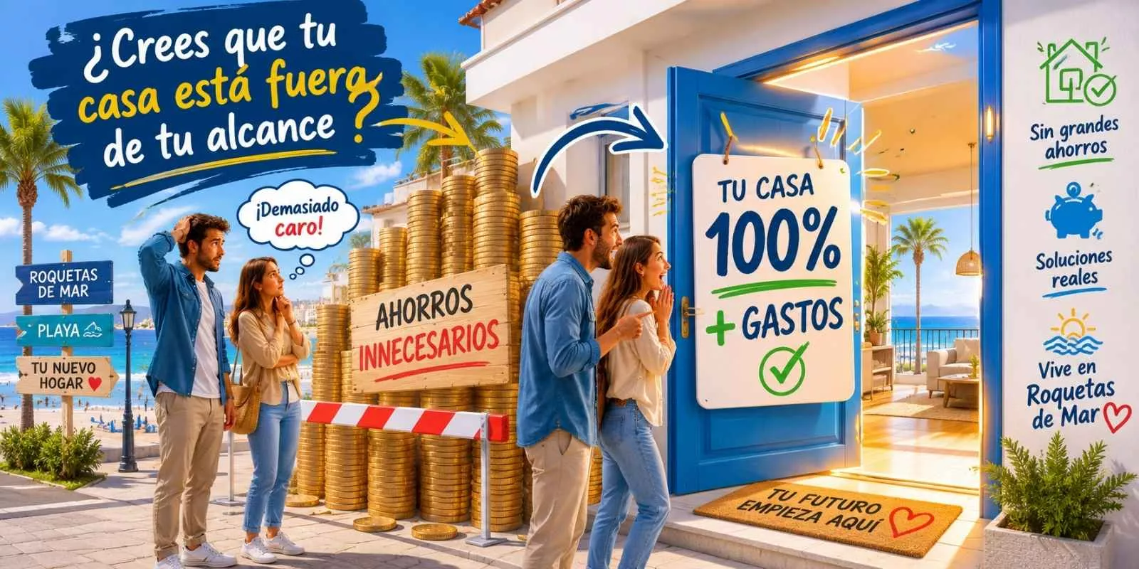 Financiación hipotecaria en Roquetas de Mar: ¿Cómo obtener el 100% más gastos?