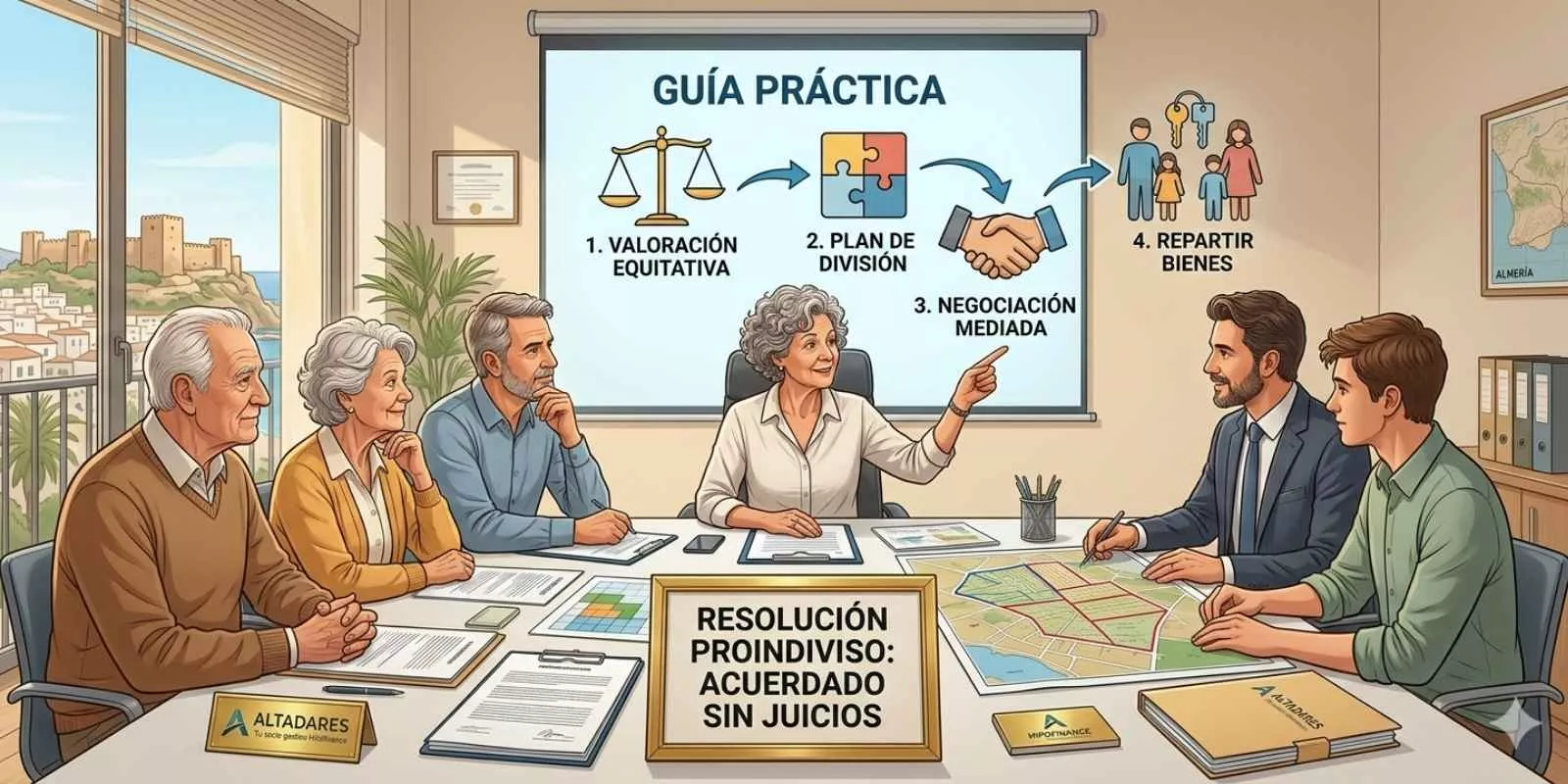 Propiedad en proindiviso: La guía práctica para resolver conflictos y repartir bienes sin juicios.