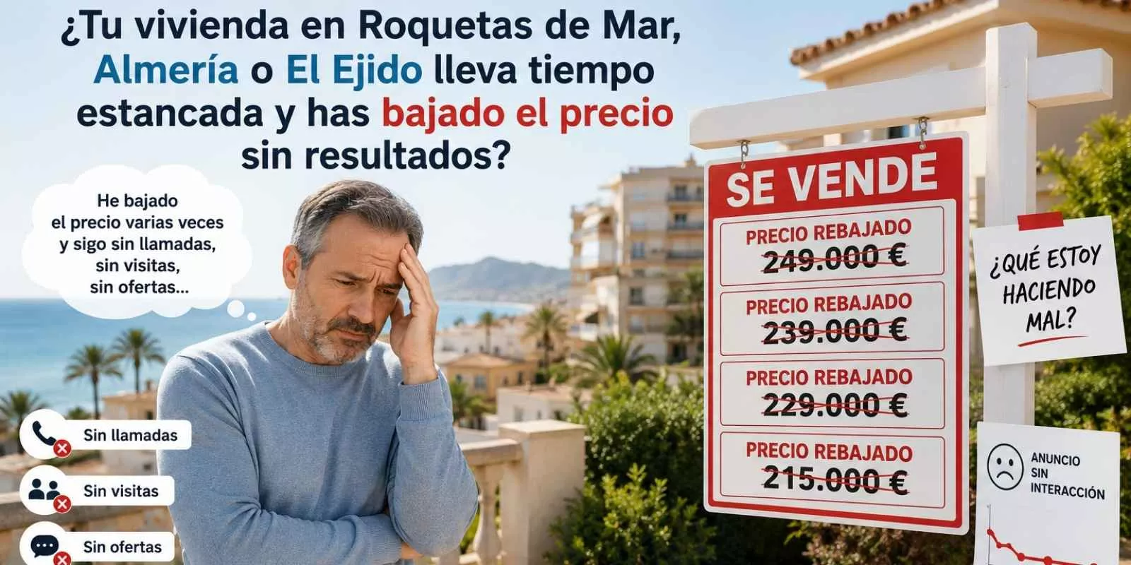 ¿Tu vivienda en venta lleva tiempo estancada y has bajado el precio sin resultados?