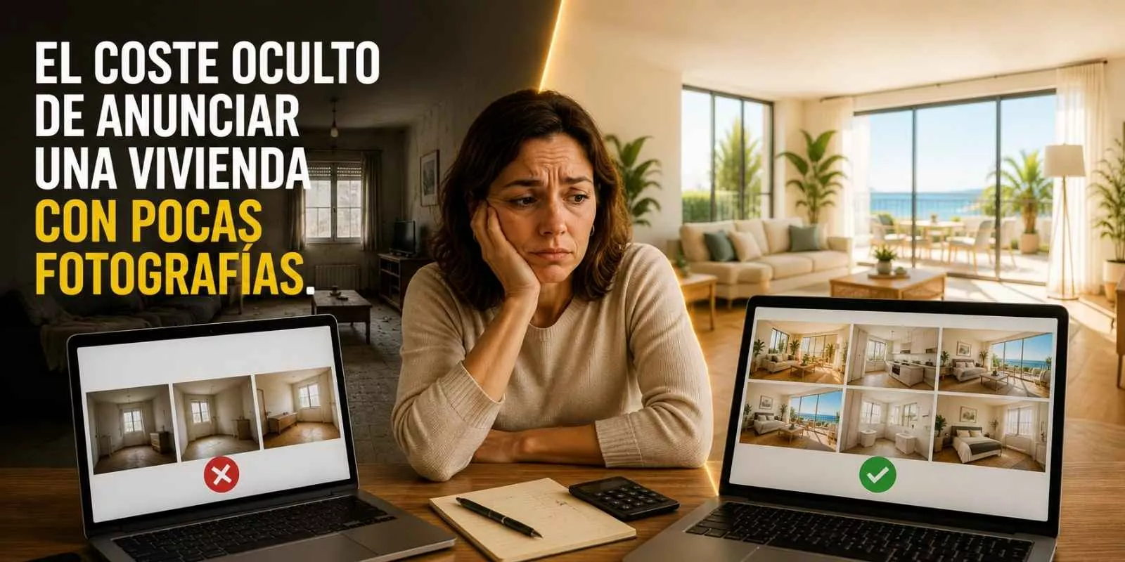 El coste oculto de anunciar una vivienda con pocas fotografías