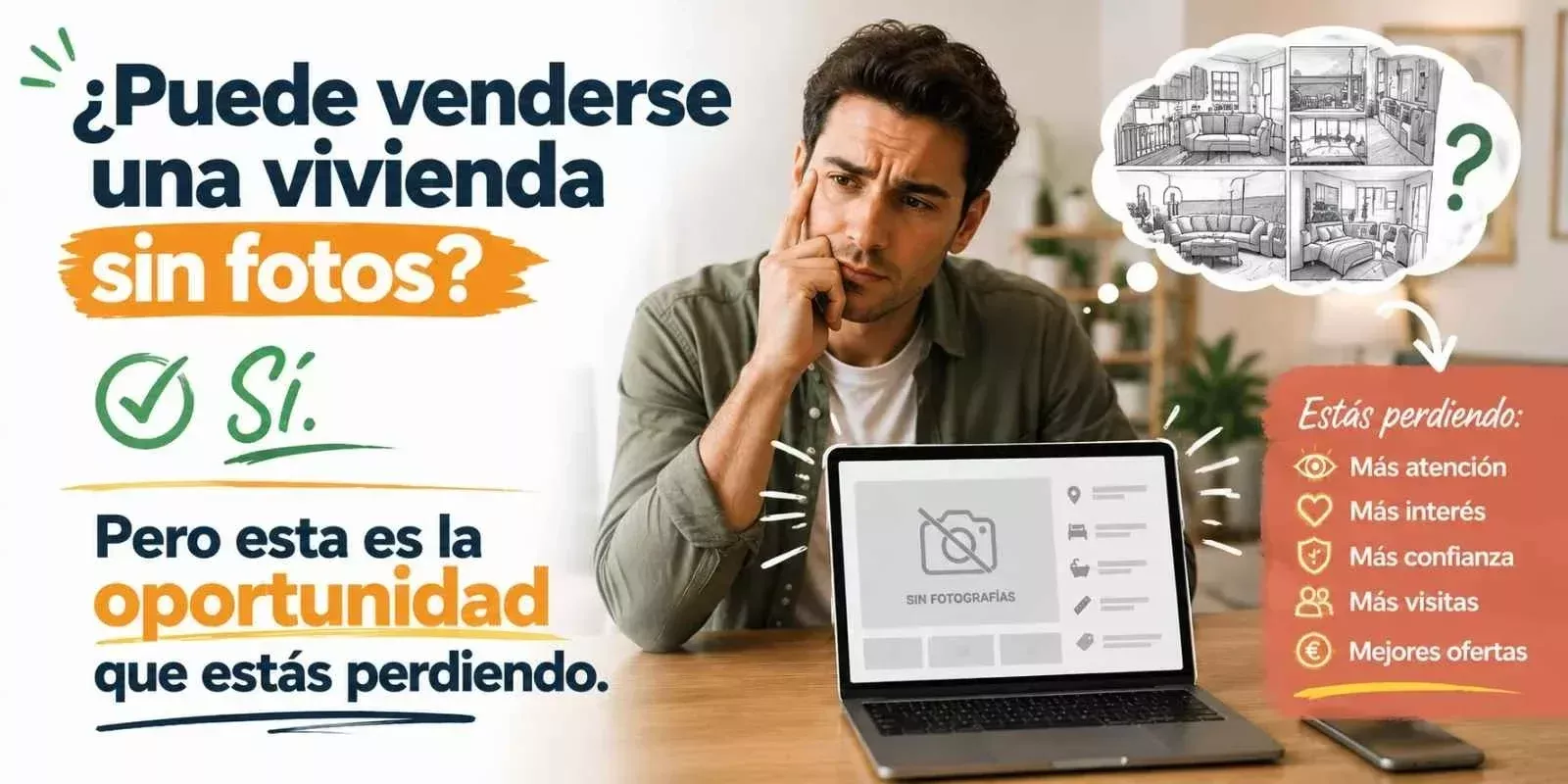 ¿Puede venderse una vivienda sin fotos? Sí. Pero esta es la oportunidad que estás perdiendo.