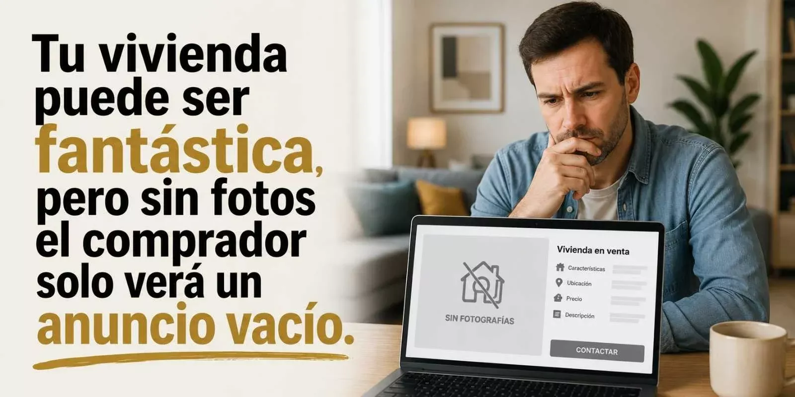 Tu vivienda puede ser fantástica, pero sin fotos el comprador solo verá un anuncio vacío