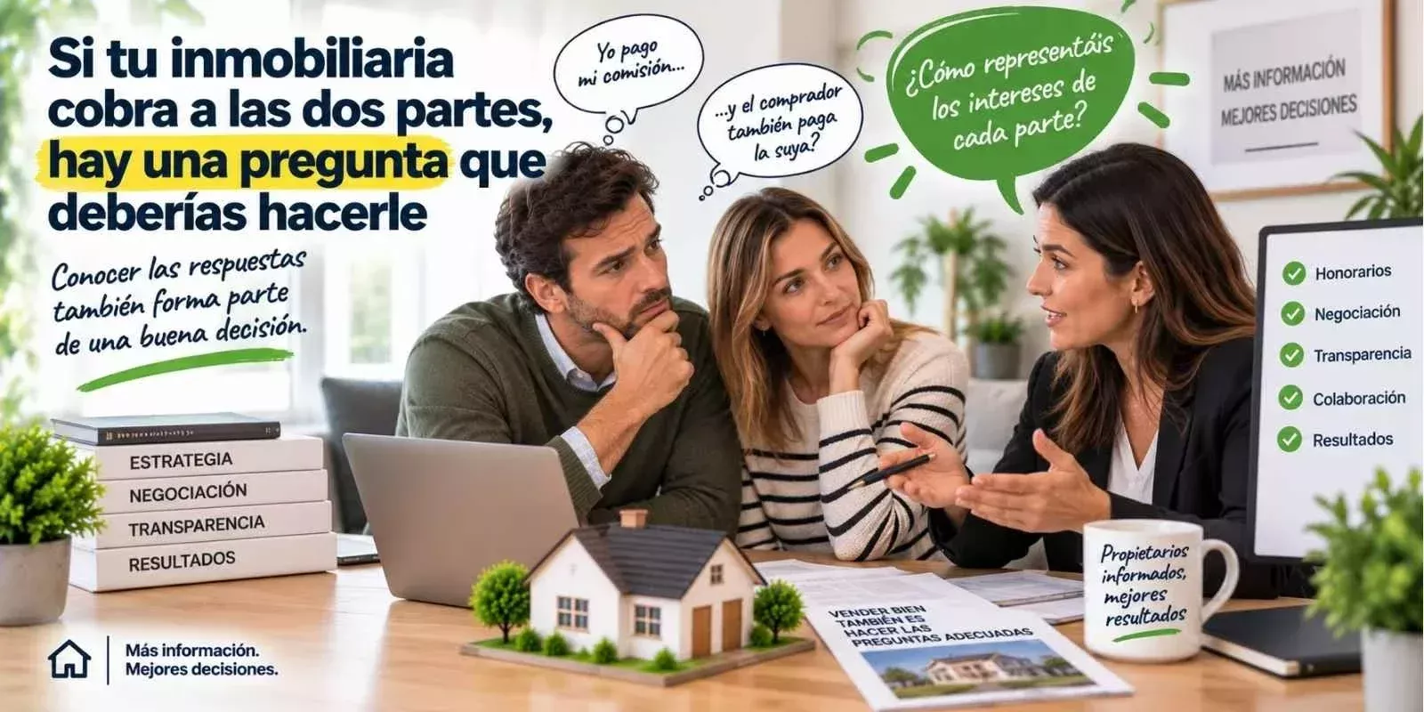 Si tu inmobiliaria cobra a las dos partes, hay una pregunta que deberías hacerle