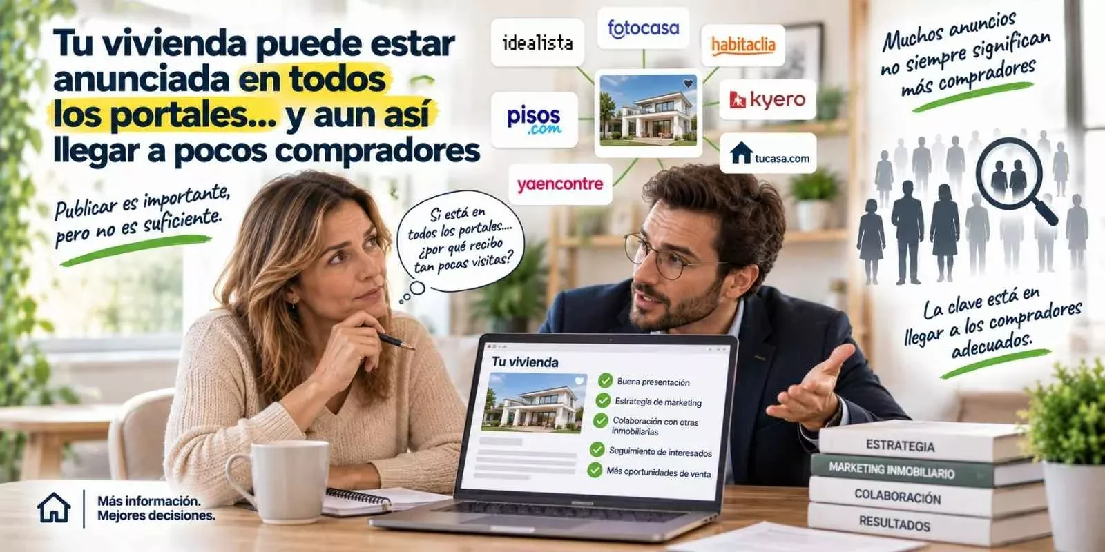 Tu vivienda puede estar anunciada en todos los portales… y aun así llegar a pocos compradores